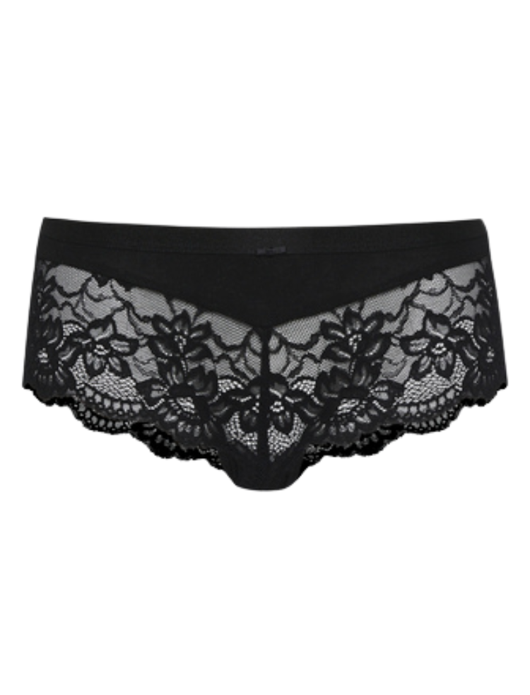 white organic cotton lace hipster knickers 