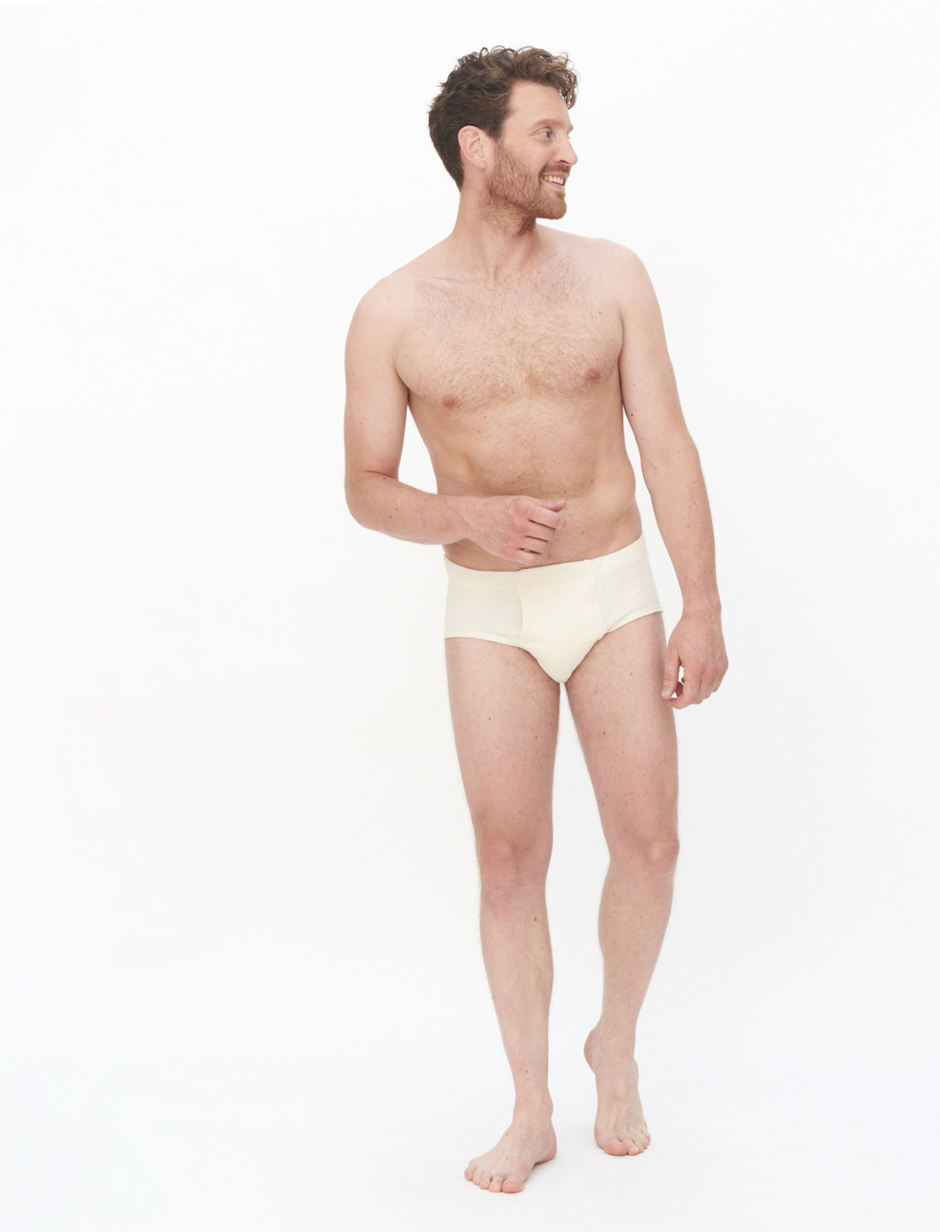 mens organic cotton briefs with fly in black blue and natural undyed