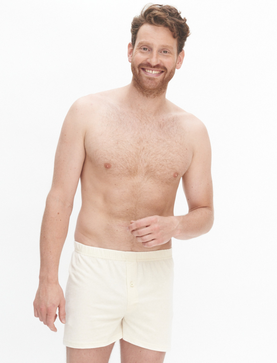 mens organic cotton jersey boxer shorts with button fly with coordinating buttons 