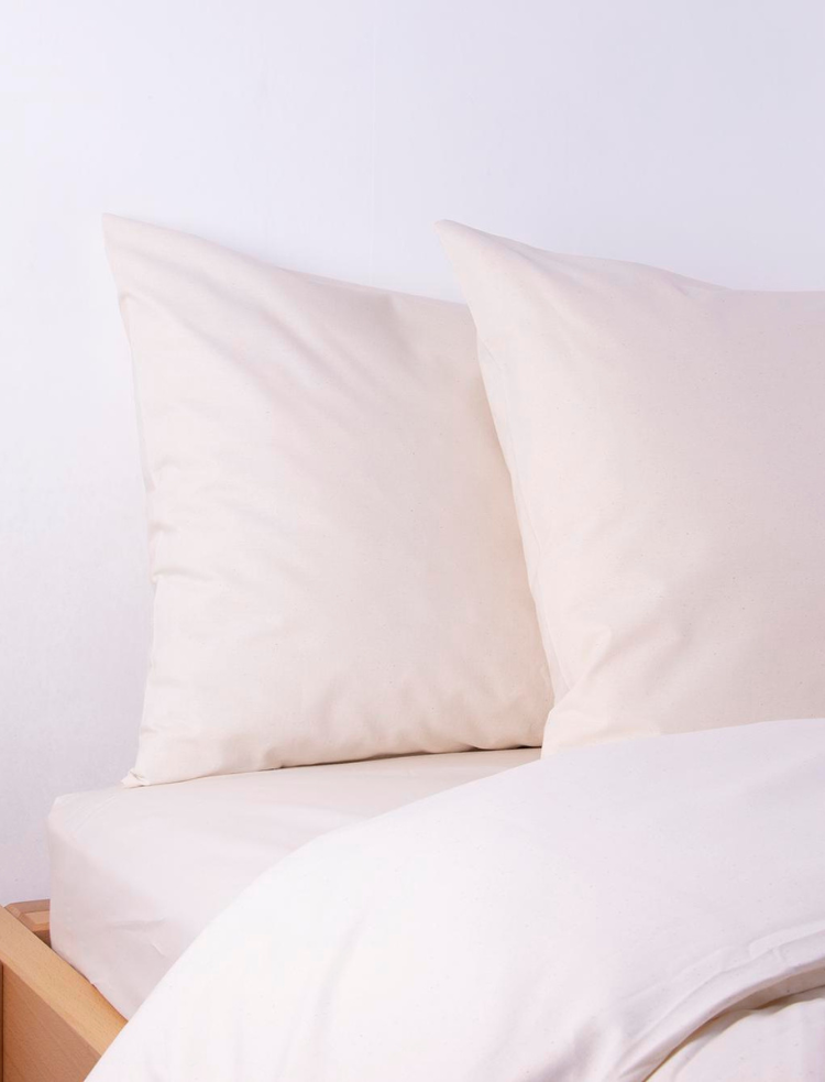 crisp undyed natural organic cotton bed linen 