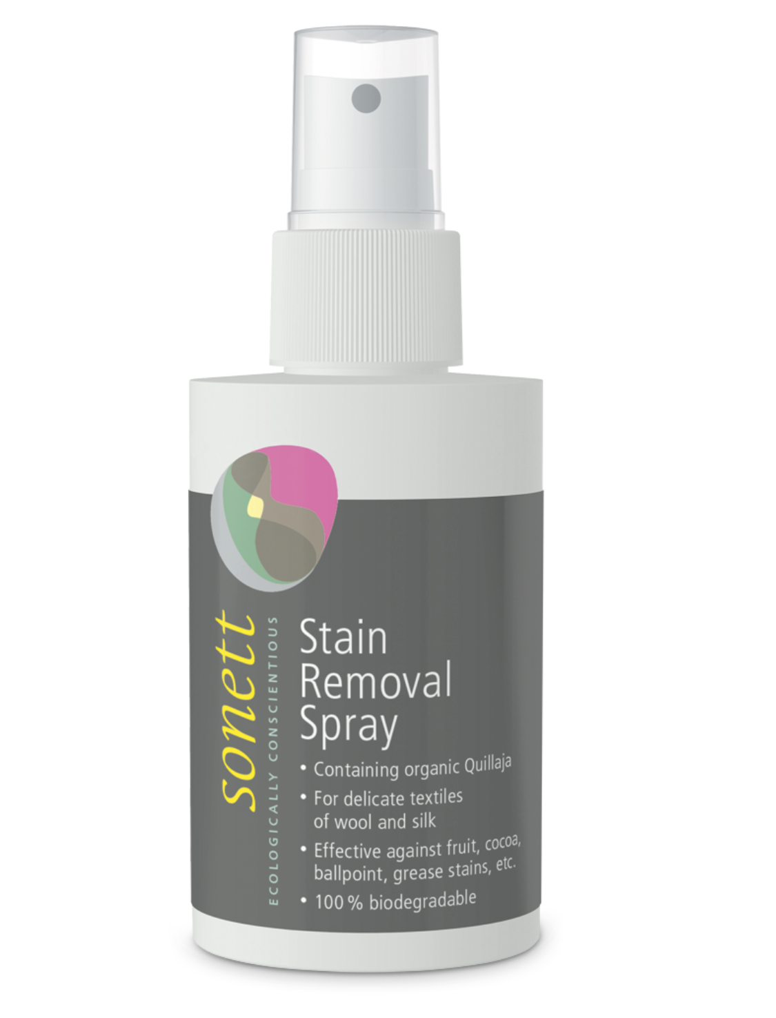 Sonett natural stain removal spray for all fabrics including delicates like wool and silk.