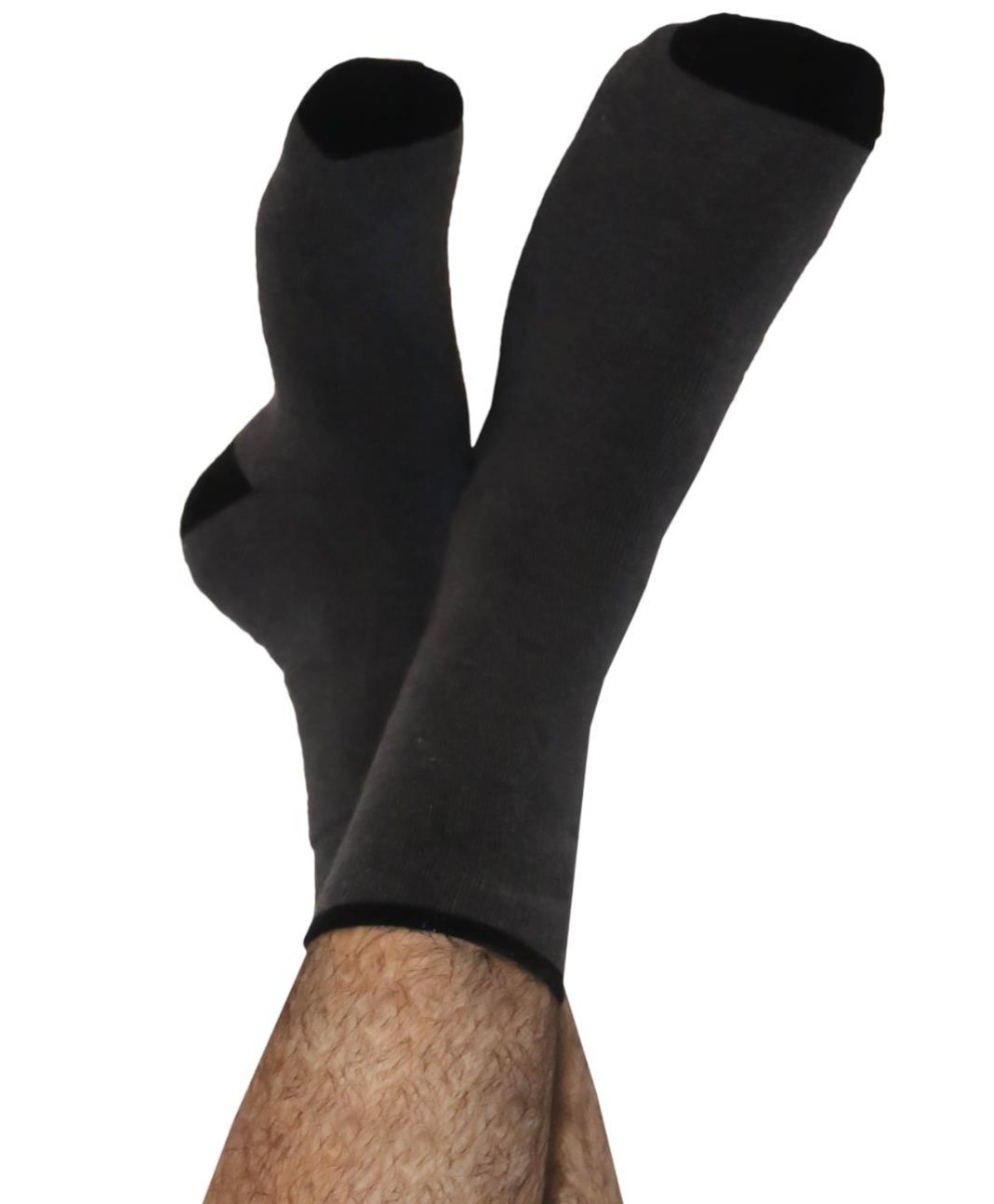 organic cotton terry ankle socks in black, navy blue and dark grey with contrast toe and heel 