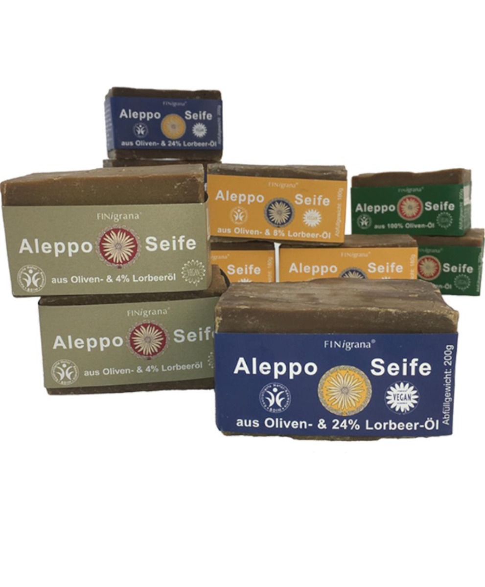 aleppo soap bars made from organic olive oil and organic laurel oil