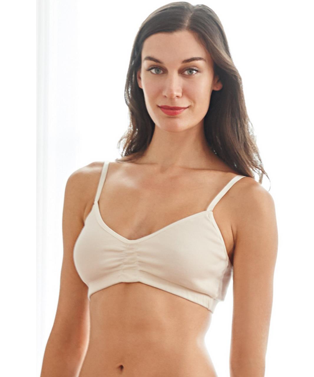 organic cotton gathered bra plus
