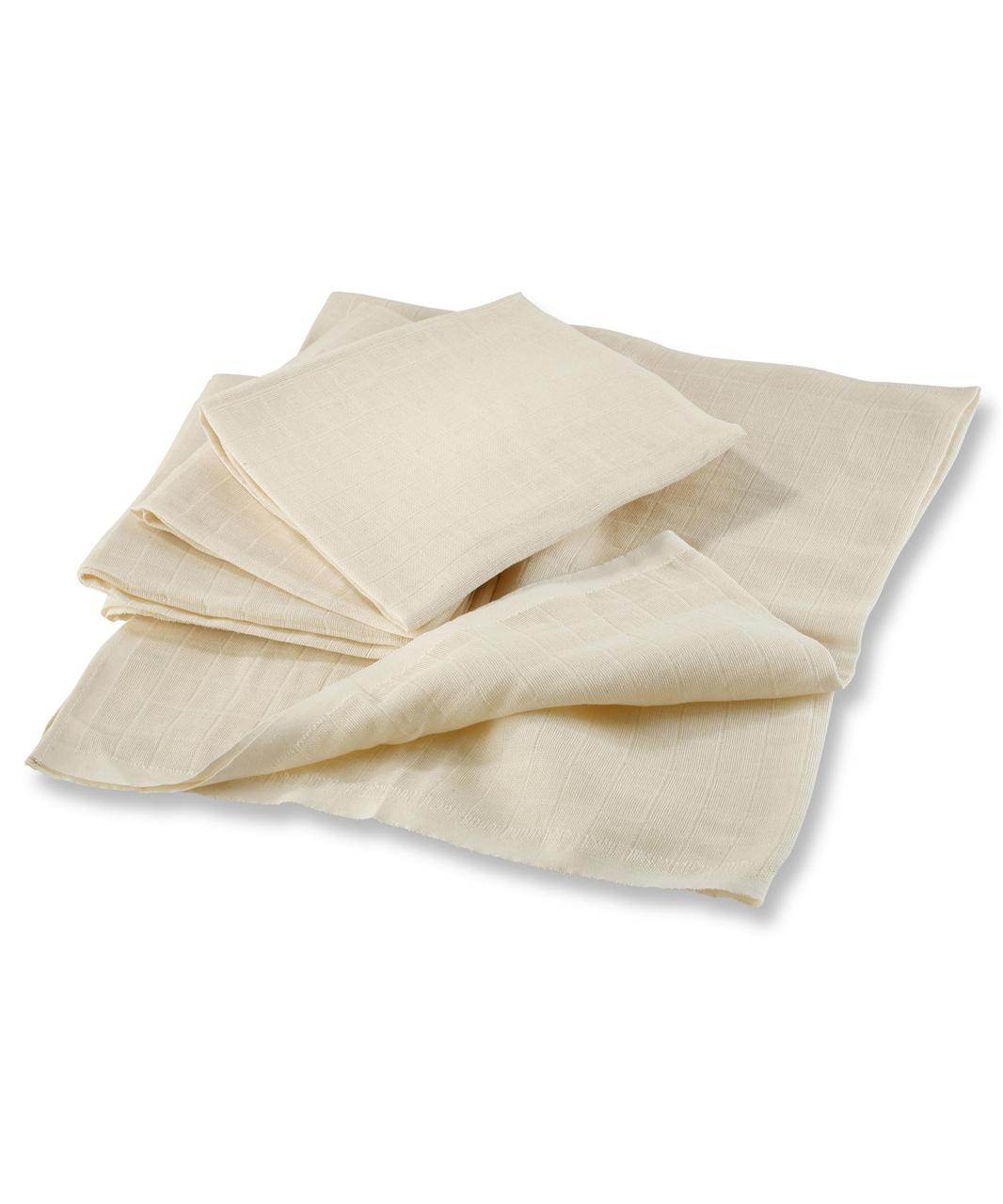 large square natural undyed organic cotton muslin cloth measuring 80 x 80cm