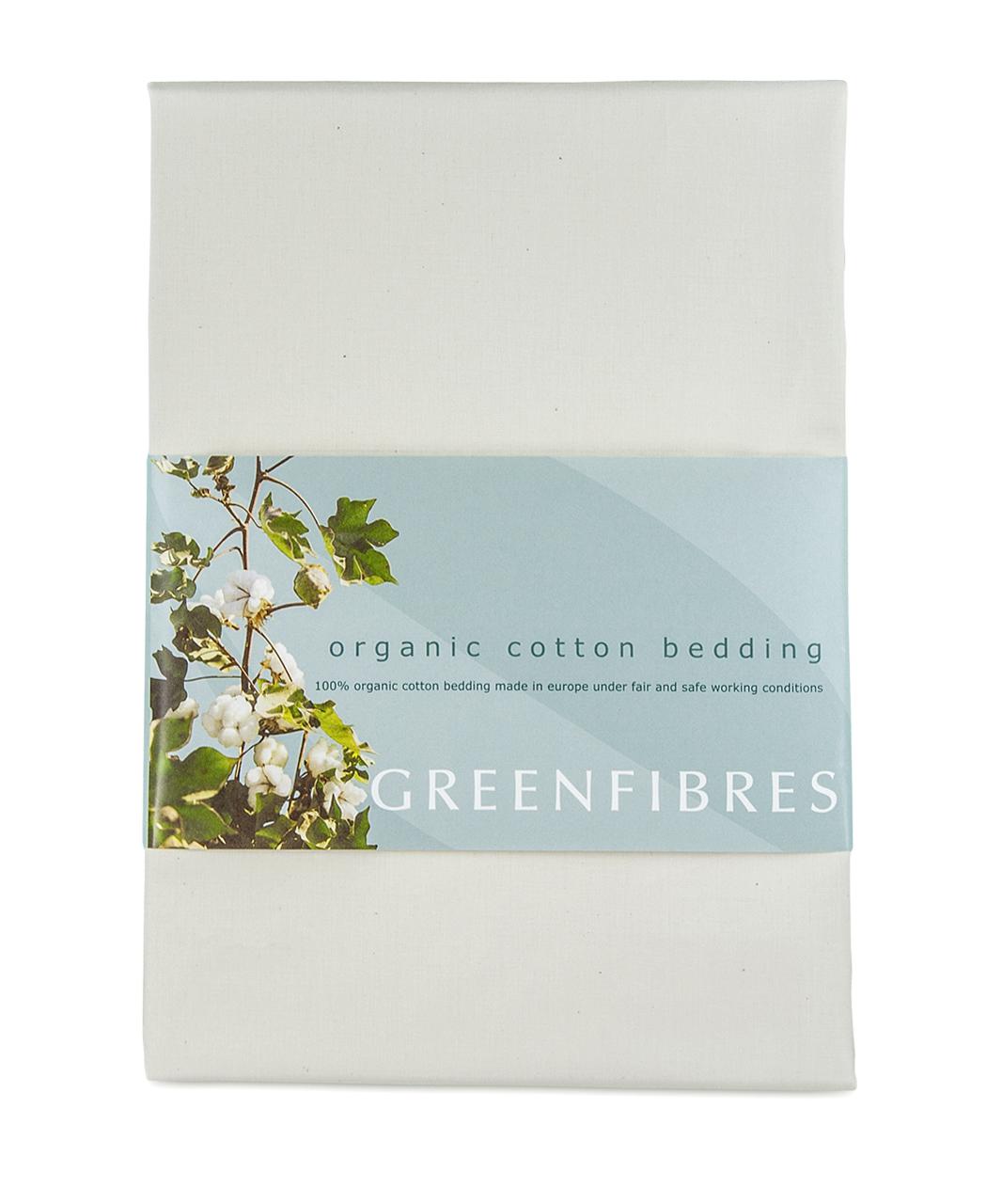 natural undyed organic cotton pillow protector with zip opening in two sizes 