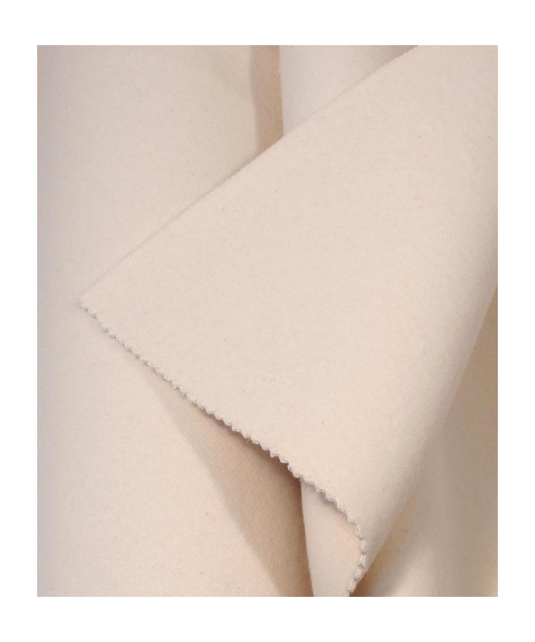 brushed organic cotton fabric with a thin synthetic rubber layer through the middle available by the metre 