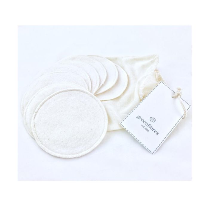 organic cotton reusable make-up pads - pack of 8 - GOTS cert