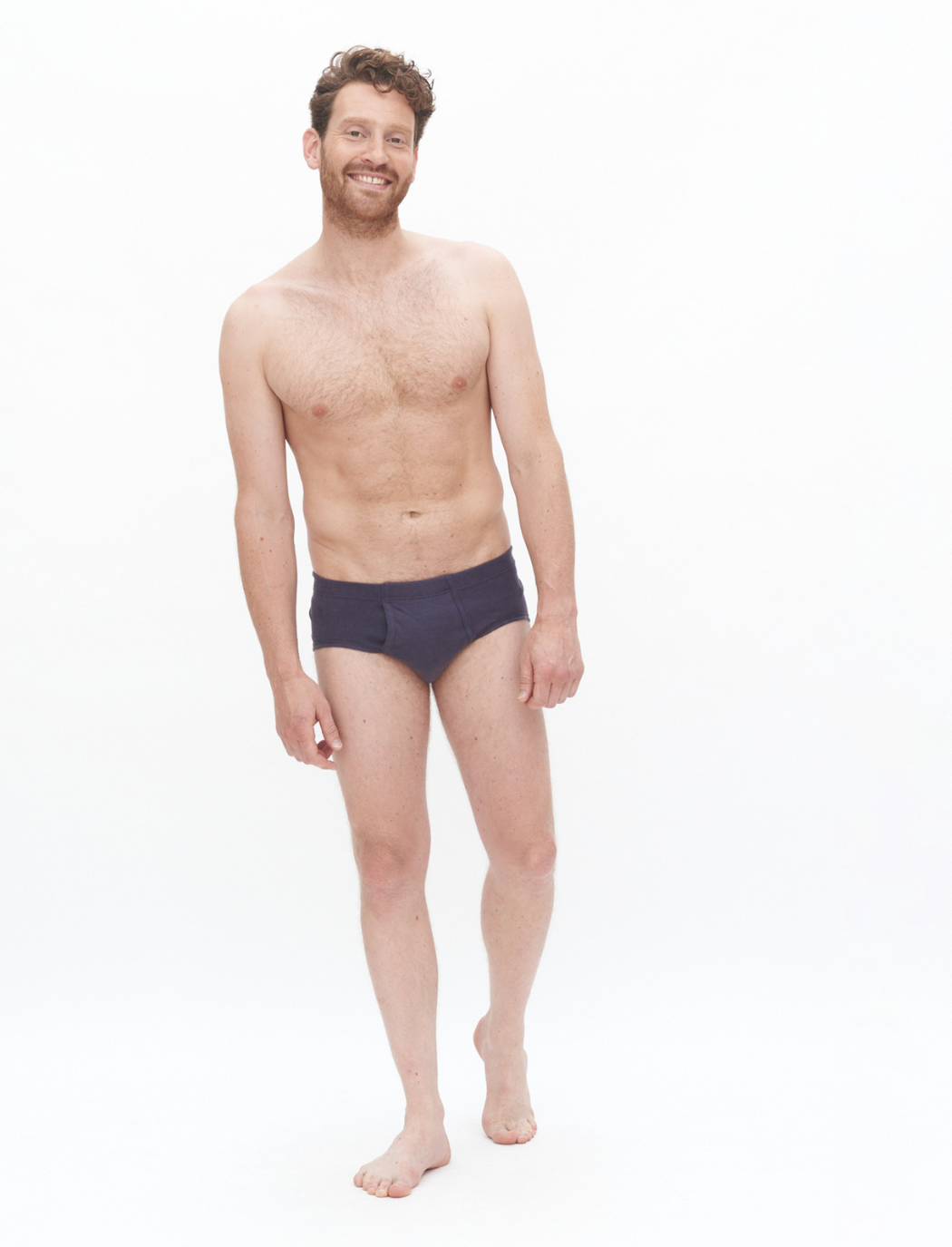 mens organic cotton briefs with fly in black blue and natural undyed