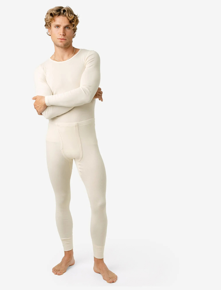 organic cotton men's long johns