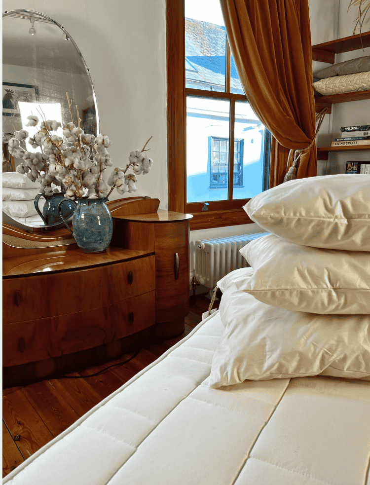 natural latex and coir mattress with natural organic cotton drill cover 