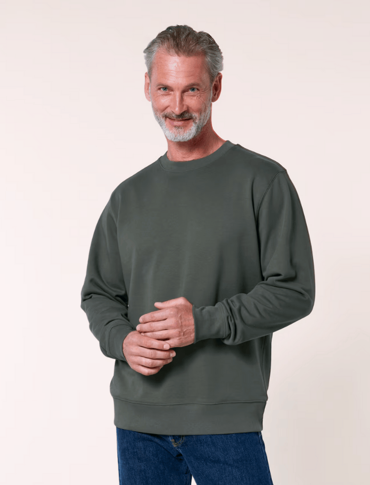 organic cotton teal coloured sweatshirt 