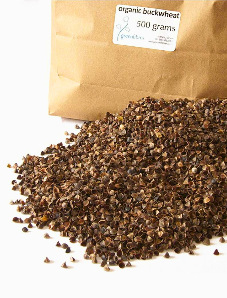 loose organic buckwheat husks 
