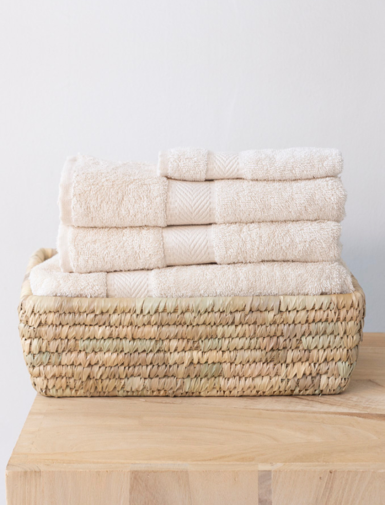 organic mint green cotton bath sheet folded 