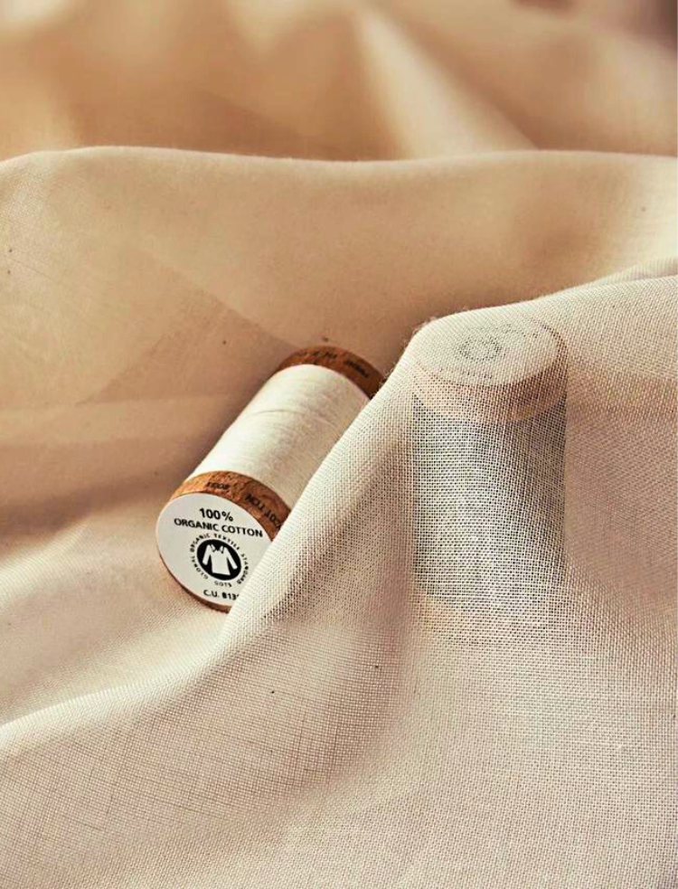 organic cotton voile fabric available by the metre