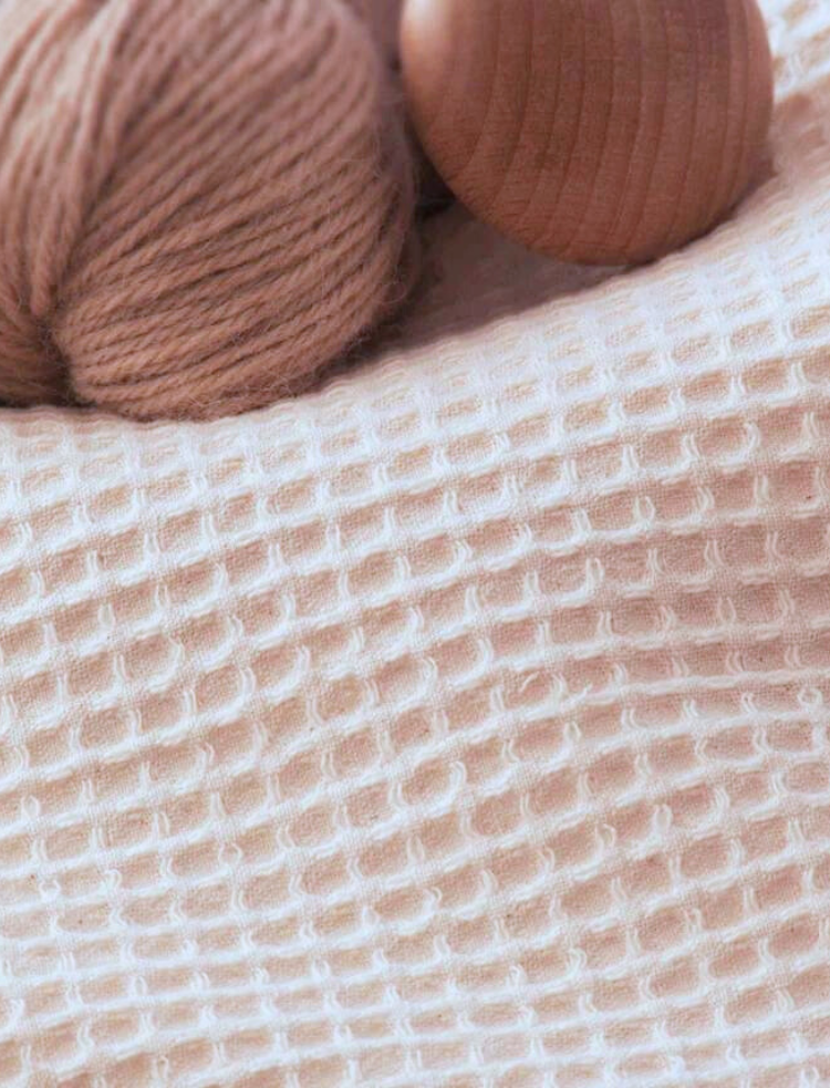 organic cotton waffle fabric available by the metre 