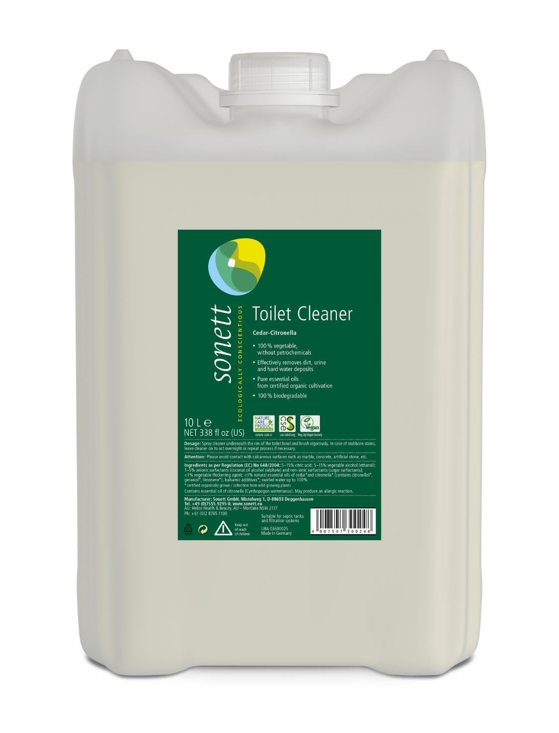 Sonett natural alternative to toilet cleaner