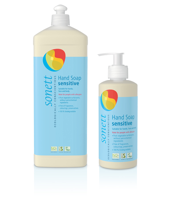 Natural soap and body wash for sensitive skin