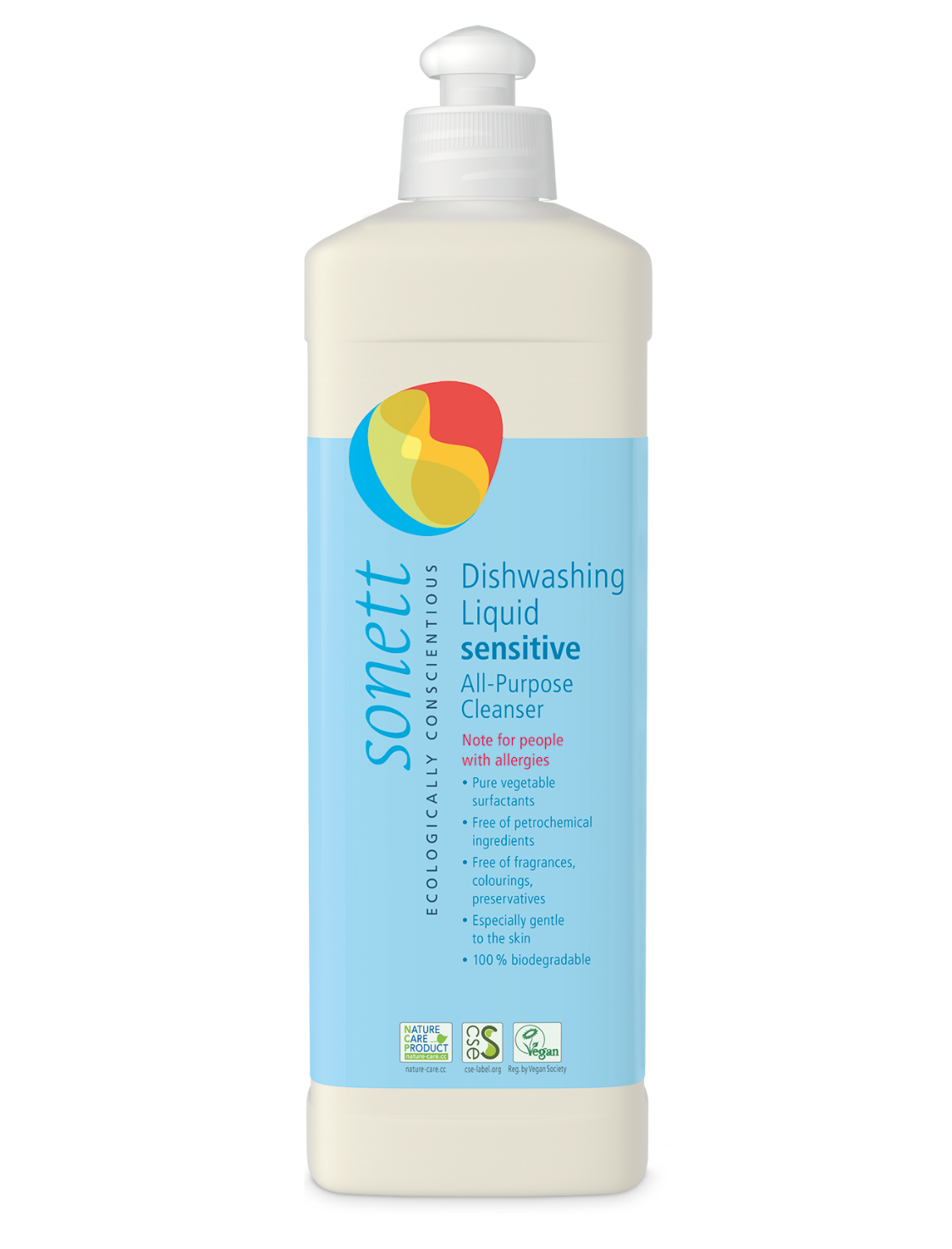 Sonett sensitive natural washing up liquid / natural all purpose cleanser
