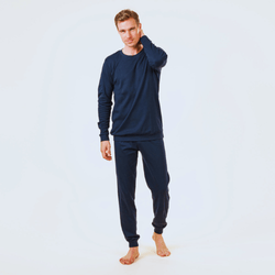 Men's navy organic cotton pyjamas 