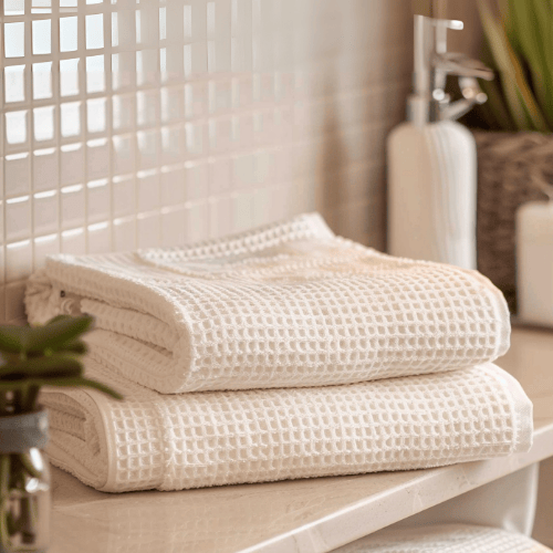 shop organic cotton waffle towels